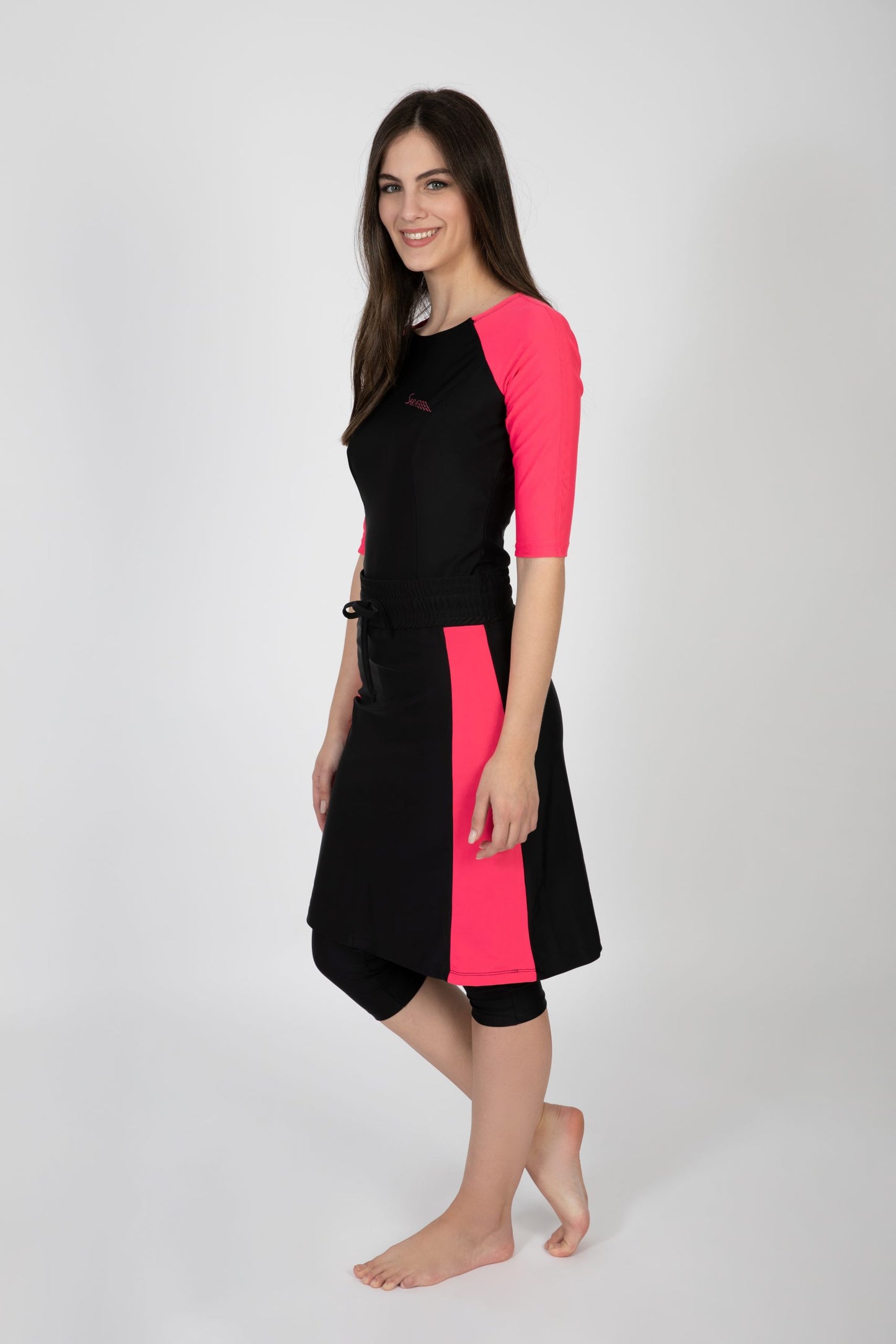 שלושה חלקים ארוך בשילוב פוקסיה