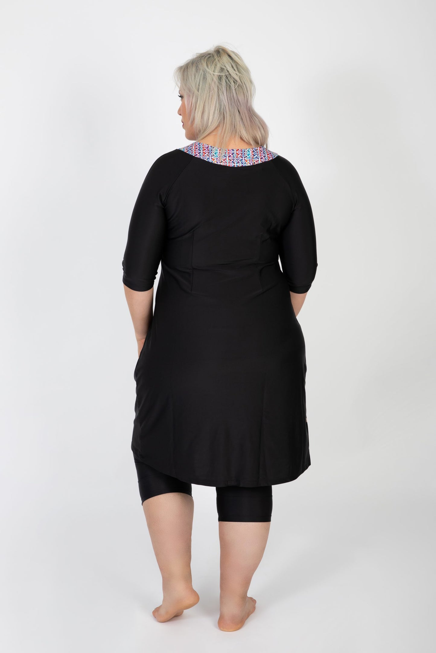 Ethnic Black with Colorful Stained Glass Pattern